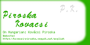 piroska kovacsi business card